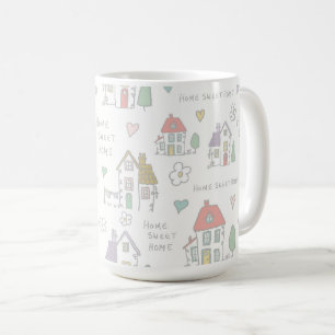 Home sweet home wrapping paper coffee mug