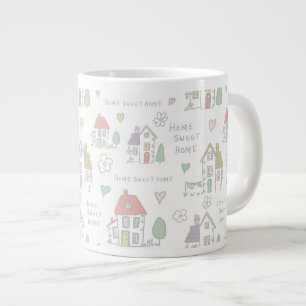 Home sweet home wrapping paper large coffee mug