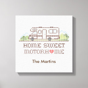 Home Sweet Motor Home Canvas Print