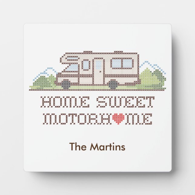 Home Sweet Motor Home Plaque (Front)