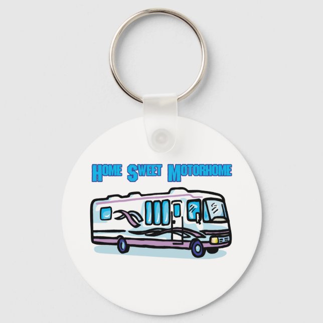 Home Sweet Motorhome Key Ring (Front)