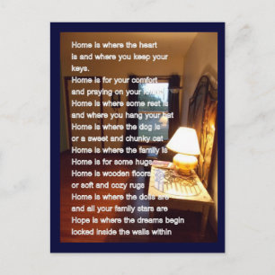 Home Sweetest Home Poem Card