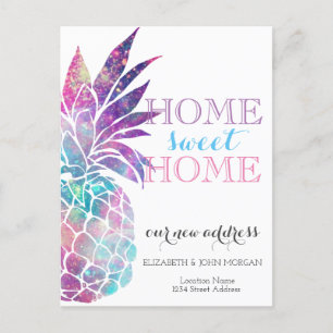 Home Swwt Home, Pineapple, New Address Announcement Postcard