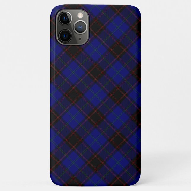 Home tartan blue black plaid Case-Mate iPhone case (Back)