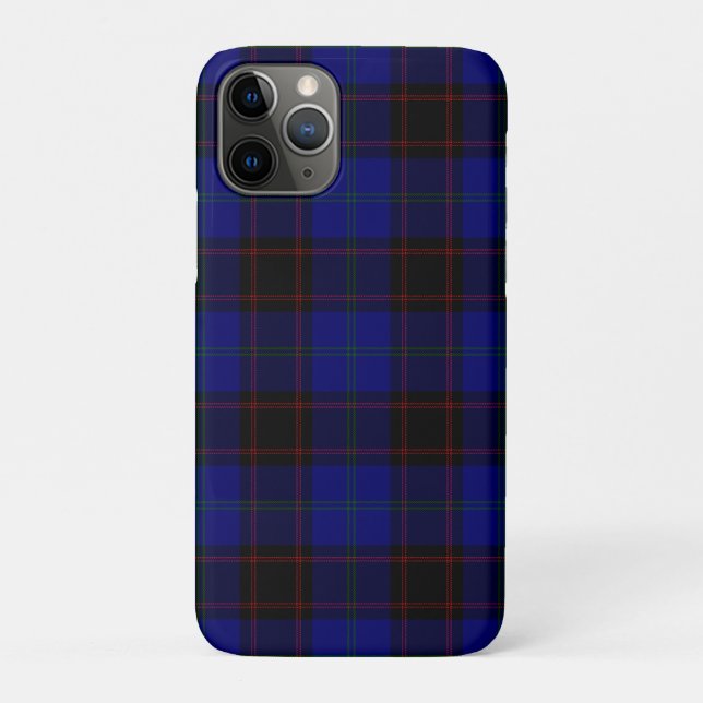 Home tartan blue black plaid Case-Mate iPhone case (Back)