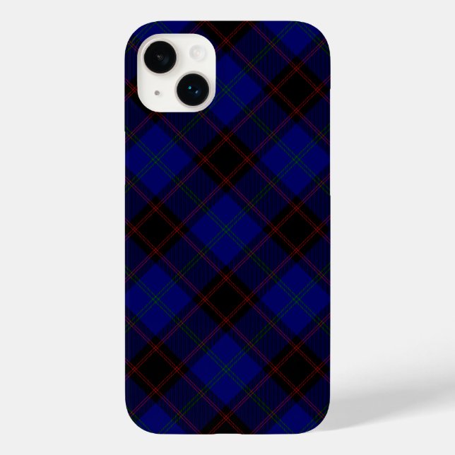 Home tartan blue black plaid Case-Mate iPhone case (Back)