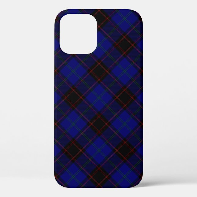 Home tartan blue black plaid Case-Mate iPhone case (Back)