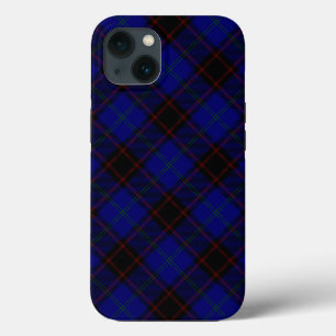 Home tartan blue black plaid iPhone 13 case