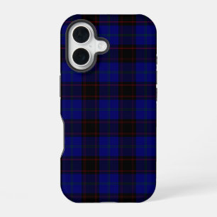 Home tartan blue black plaid iPhone 16 case