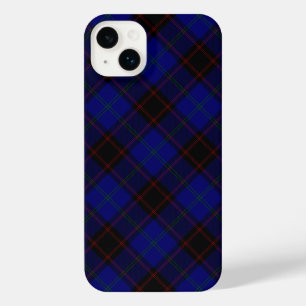 Home tartan blue black plaid iPhone 14 plus case
