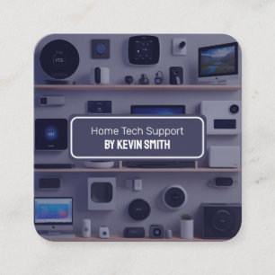 Home Tech Support Square Business Card