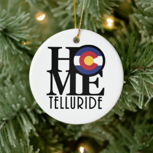 HOME Telluride Colorado Ceramic Ornament