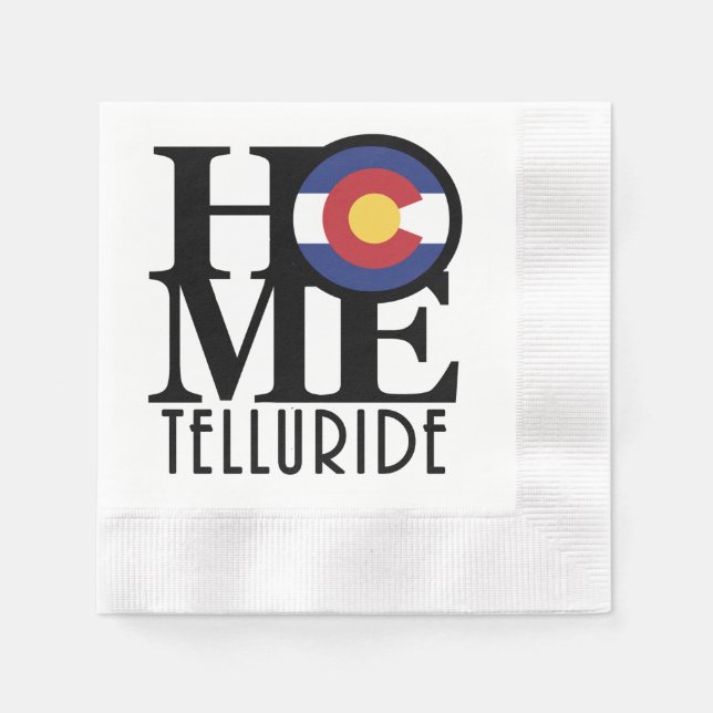 HOME Telluride Colorado Napkin (Front)