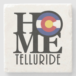 HOME Telluride Colorado Stone Coaster