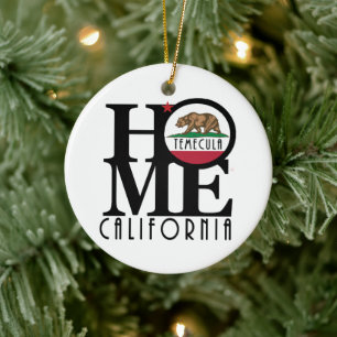 HOME Temecula California Ceramic Ornament