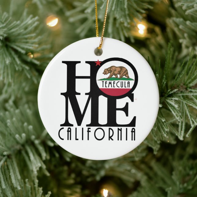 HOME Temecula California Ceramic Ornament (Tree)