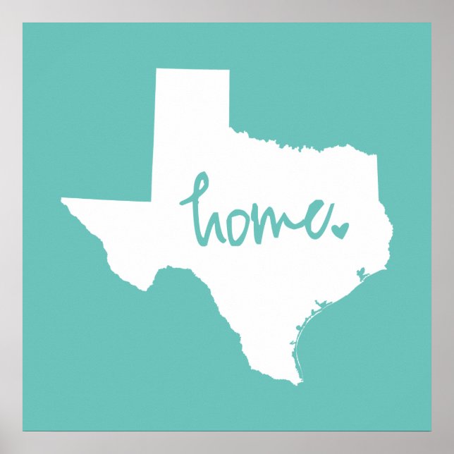 Home Texas Custom Colour Poster (Front)