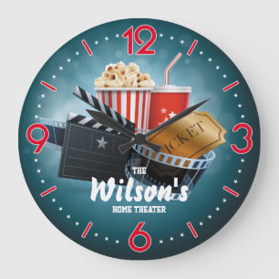 Home Theatre Cinema Personalizable Wall Clock