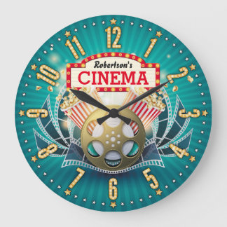 Home Theatre Cinema Personalizable Wall Clock