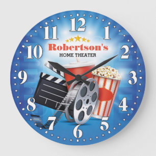 Home Theatre Cinema Personalizable Wall Clock