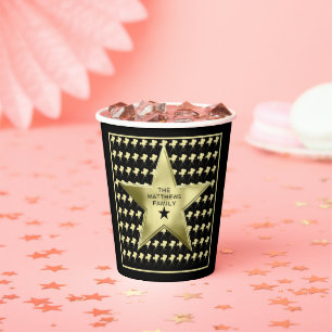 Home Theatre Personalised Name Movie Star Paper Cups