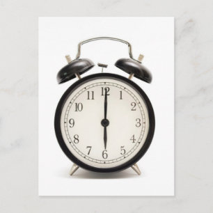 Home time!! Cute vintage clock Postcard