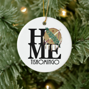 HOME Tishomingo Oklahoma Ceramic Ornament