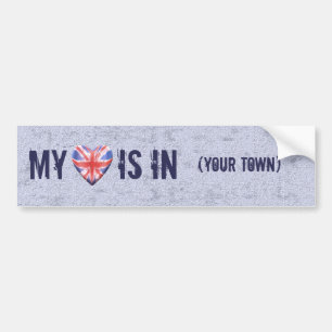 Home Town Heart Bumper Sticker