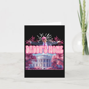 Home Trump 2024 Shirt Happy July 4th Firework Pink Card