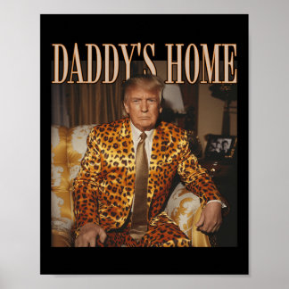 Home Trump Shirt Trump 2024 Leopard Funny Maga  Poster