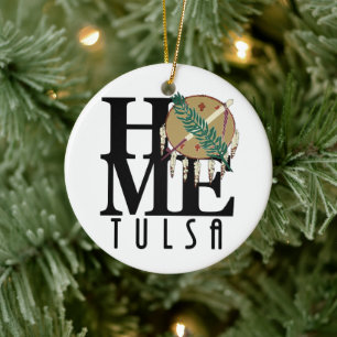 HOME Tulsa Oklahahoma Ceramic Ornament