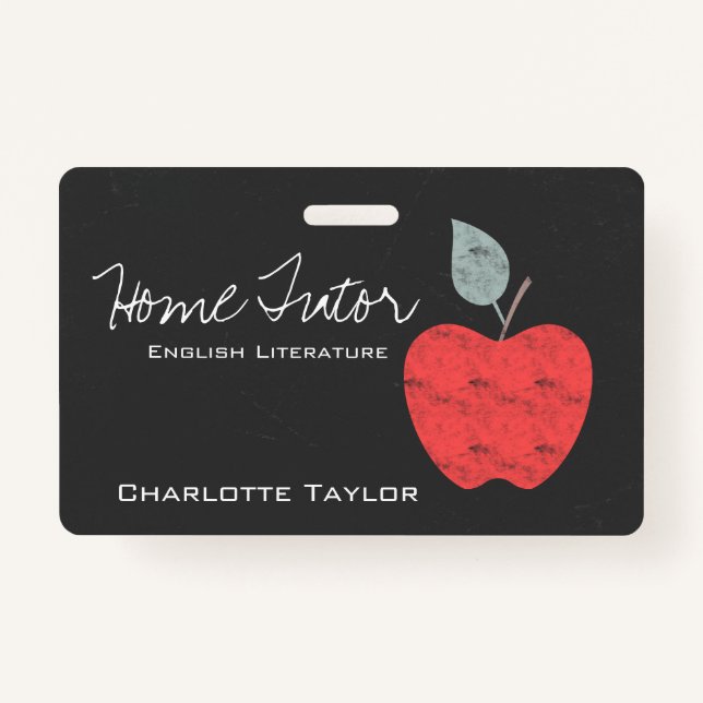 Home Tutor Teachers Apple Business Personalised ID Badge (Front)