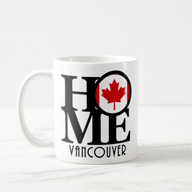 HOME Vancouver (Canadian Flag) 11oz Coffee Mug (Left)