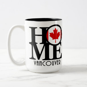 HOME Vancouver (Canadian Flag) 15oz Two-Tone Coffee Mug