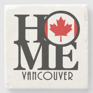 HOME Vancouver (Canadian Flag) Stone Coaster