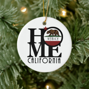 HOME Venice California Ceramic Ornament