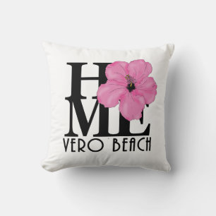 HOME Vero Beach Pink Hibiscus Cushion