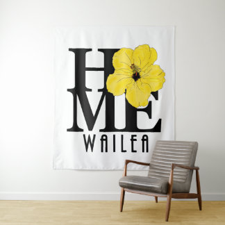 HOME Wailea Yellow Hibiscus Tapestry