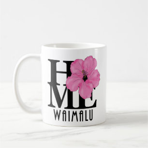HOME Waimalu Pink Hibiscus 11oz Coffee Mug