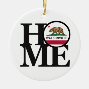HOME Watsonville CA Ceramic Ornament