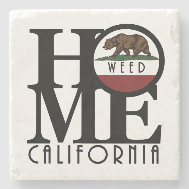 HOME Weed California Stone Coaster (Front)