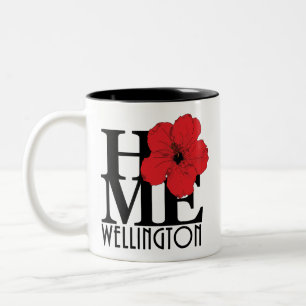 HOME Wellington red hibiscus 11oz Two-Tone Coffee Mug