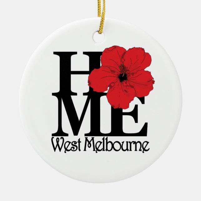 HOME West Melbourne Ceramic Ornament (Front)