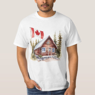 Home with Canada Flag T-Shirt