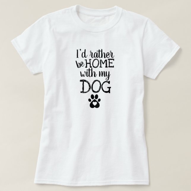 Home with my Dog Basic T-Shirt (Design Front)