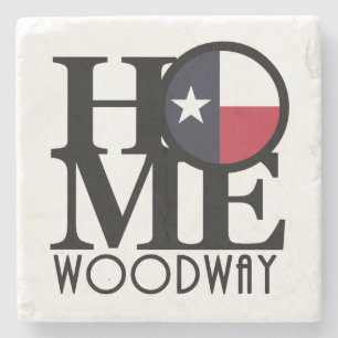 HOME Woodway Texas Stone Coaster