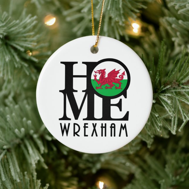HOME Wrexham Wales Ceramic Ornament (Tree)