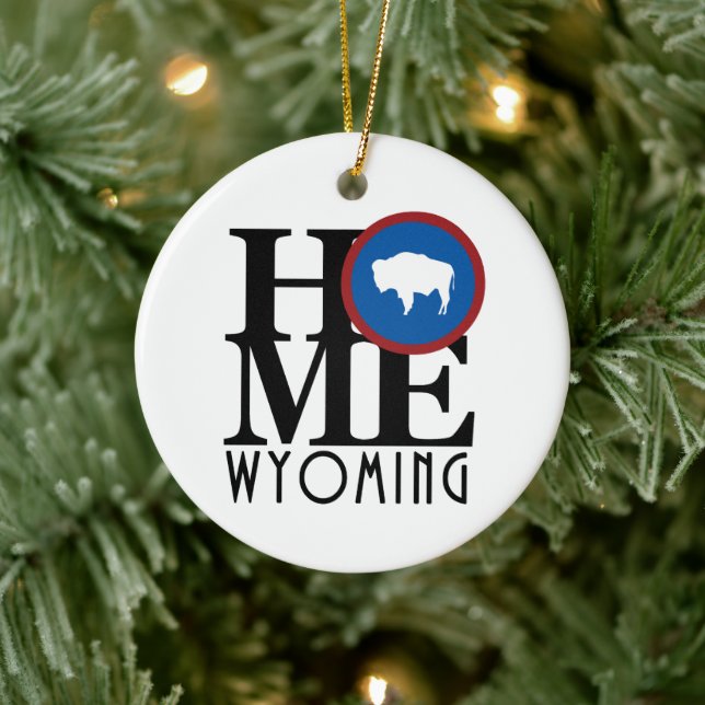HOME Wyoming Ceramic Ornament (Tree)