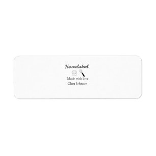 Homebaked bakery made with love add name details return address label