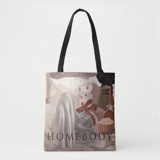 Homebody Girl Tote Bag (Front)
